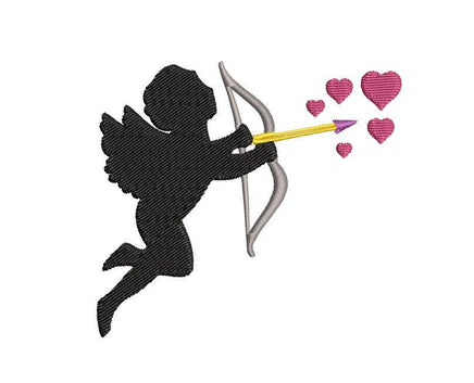 Valentine's Day Cupid Machine Embroidery Design - sproutembroiderydesigns