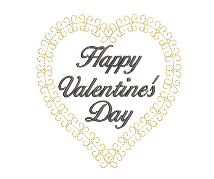 Happy Valentine's Day Machine Embroidery Design - sproutembroiderydesigns