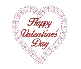 Happy Valentine's Day Machine Embroidery Design - sproutembroiderydesigns