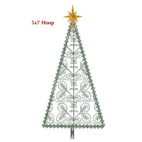 Forest Christmas Tree Machine Embroidery Design, 2 sizes - sproutembroiderydesigns