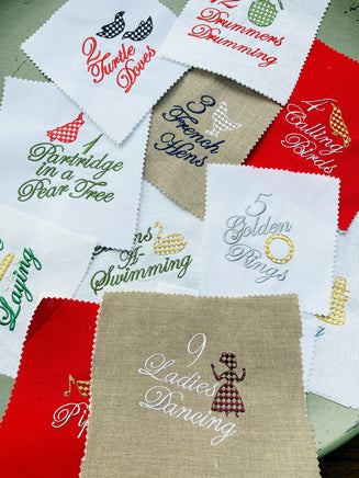 12 Days of Christmas Embroidery Design - sproutembroiderydesigns