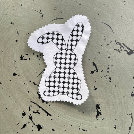 Dot Easter Bunny Machine Embroidery Design, 2 Sizes - sproutembroiderydesigns
