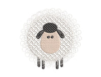 Silly Sheep Silhouette Machine Embroidery Design - sproutembroiderydesigns