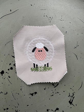 Heart Face Sheep Silhouette Machine Embroidery Design - sproutembroiderydesigns