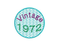 1972 Seal Machine Embroidery Design, Birthday embroidery design - sproutembroiderydesigns
