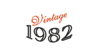 Vintage 1982 Machine Embroidery Design, 40th birthday embroidery design - sproutembroiderydesigns
