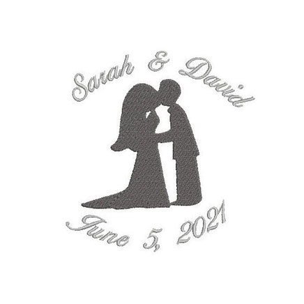 Wedding Silhouette Embroidery Design - sproutembroiderydesigns