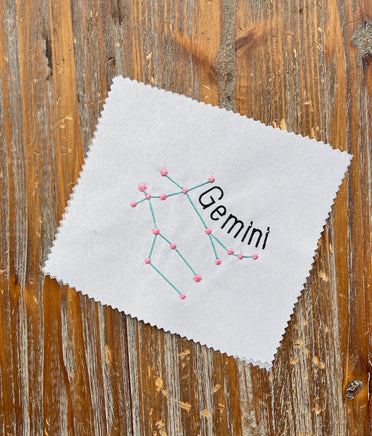 Horoscope Gemini Machine Embroidery Design - sproutembroiderydesigns