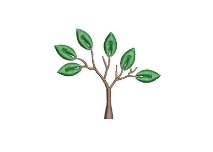 Tree Branch Sprout Machine Embroidery Design, 4x4 hoop - sproutembroiderydesigns