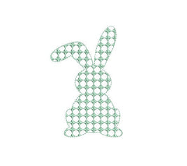 Dot Easter Bunny Machine Embroidery Design, 2 Sizes - sproutembroiderydesigns