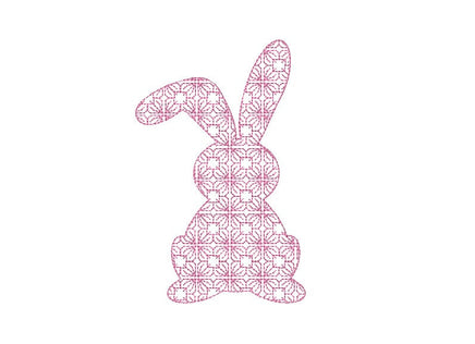 Flower Petal Bunny Machine Embroidery Design, 2 Sizes - sproutembroiderydesigns