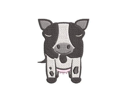 Moo Cow Machine Embroidery Design, nursery embroidery design, 4x4 hoop - sproutembroiderydesigns