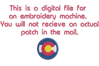 ITH Colorado Flag Patch Machine Embroidery Design - sproutembroiderydesigns
