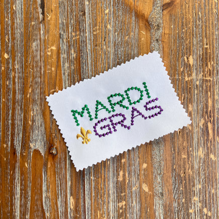 Mardi Gras Bead Font Machine Embroidery Design - sproutembroiderydesigns