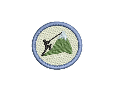 ITH Mountain Climber Patch Machine Embroidery Design, In the Hoop Embroidery Design - sproutembroiderydesigns