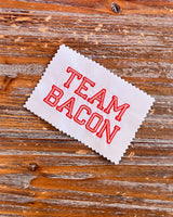 Team Bacon Machine Embroidery Design, 2 sizes - sproutembroiderydesigns
