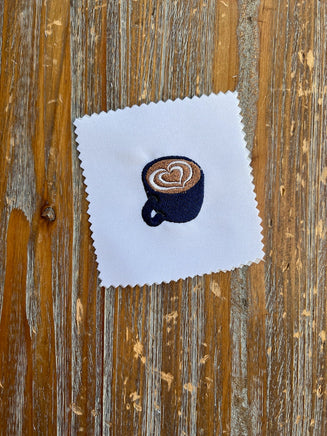 Mini Coffee Latte Embroidery Design - sproutembroiderydesigns