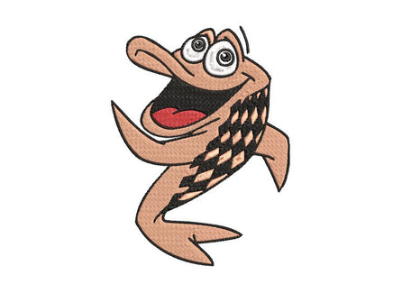 Checkered Fish Machine Embroidery Design - sproutembroiderydesigns