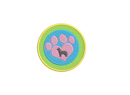 Dog Heart Machine Embroidery Design - sproutembroiderydesigns