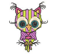 Silky Owl Machine Embroidery Design - sproutembroiderydesigns