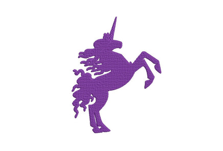 Unicorn Silhouette Machine Embroidery Design, 2 sizes - sproutembroiderydesigns