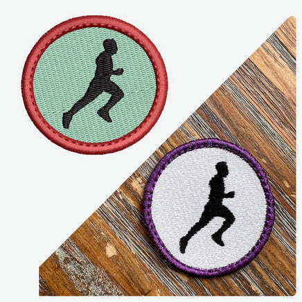Running Patch Embroidery Design, 3 designs, In The Hoop Embroidery Design - sproutembroiderydesigns