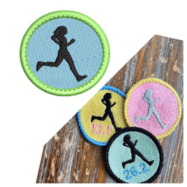 Running Patch Machine Embroidery Design, 4 designs, Marathon, 5K, and Half Marathon - sproutembroiderydesigns