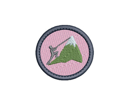 ITH Mountain Climber Patch Machine Embroidery Design, In the Hoop Embroidery Design - sproutembroiderydesigns
