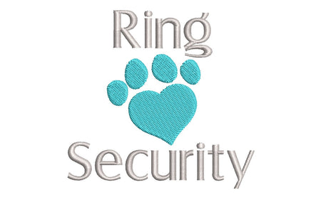 Ring Security Machine Embroidery Designs, 3 Sizes, Dog wedding embroidery - sproutembroiderydesigns
