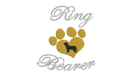 Dog Ring Bearer Machine Embroidery Designs, 3 Sizes - sproutembroiderydesigns