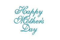 Happy Mother's Day Machine Embroidery Design, 2 Sizes - sproutembroiderydesigns