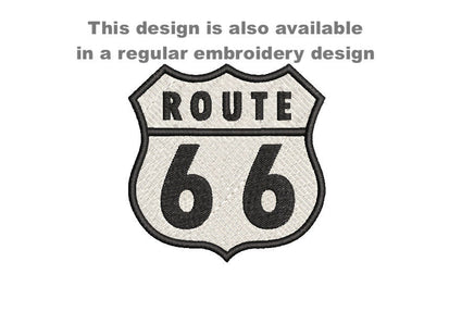 Route 66 Patch Machine Embroidery Design, In The Hoop Embroidery Design - sproutembroiderydesigns