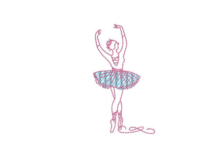 Ballerina Machine Embroidery Design- ballet embroidery design, 2 sizes, Dance Bag Embroidery - sproutembroiderydesigns