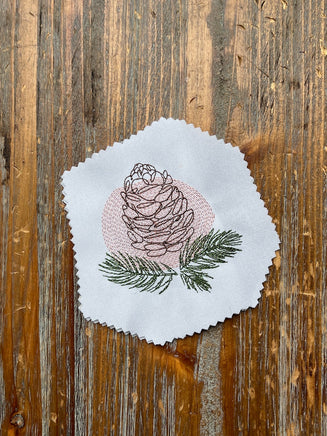 Pine Cone Christmas Machine Embroidery Design - sproutembroiderydesigns