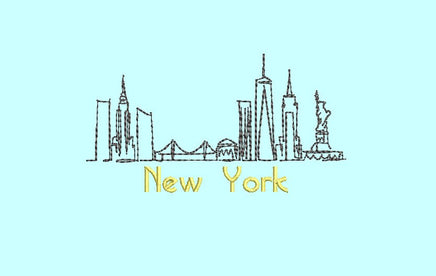 New York City Embroidery Design, Quick Stitch - sproutembroiderydesigns