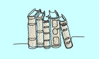 Stack of Books Machine Embroidery Design, Scribble Doodle Design - sproutembroiderydesigns