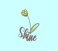 Shine Tulip Flower Machine Embroidery Design, 2 sizes - sproutembroiderydesigns