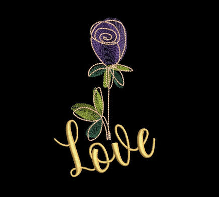 Word Flower Machine Embroidery Design Collection, 4 designs - sproutembroiderydesigns