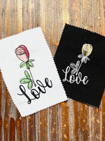 Word Flower Machine Embroidery Design Collection, 4 designs - sproutembroiderydesigns