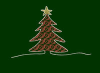 Motif Christmas Tree Machine Embroidery Design, 2 sizes - sproutembroiderydesigns