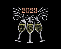 Happy New Year 2023 Machine Embroidery Design - sproutembroiderydesigns