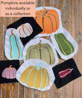 Round Pumpkin Machine Embroidery Design, 2 sizes - sproutembroiderydesigns
