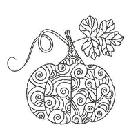 Baroque Pumpkin Machine Embroidery Design, 2 sizes - sproutembroiderydesigns