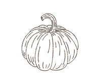 Pumpkin Outline Machine Embroidery Design - sproutembroiderydesigns