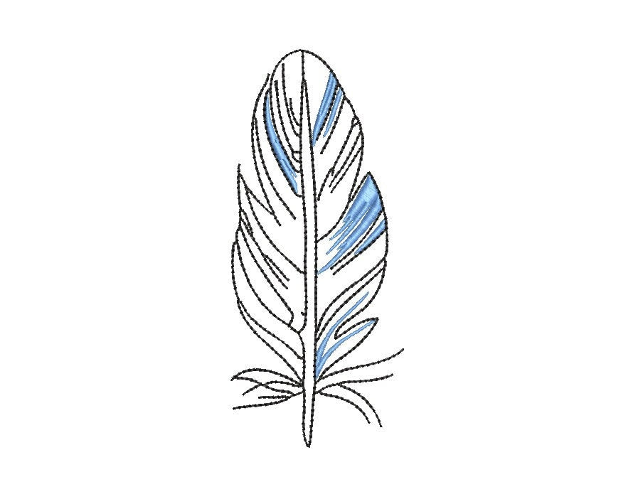 Feather embroidery design