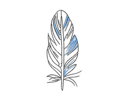 Feather Embroidery Design, 2 sizes, Quick Stitch - sproutembroiderydesigns