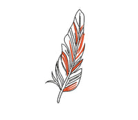 Feather Embroidery Design - sproutembroiderydesigns