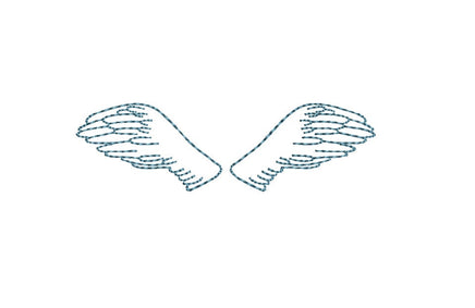 Angel Wings Embroidery Design, memorial embroidery design - sproutembroiderydesigns