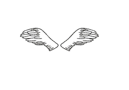 Angel Wings Embroidery Design, memorial embroidery design - sproutembroiderydesigns
