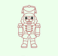 Nutcracker Machine Embroidery Design, 4x4 hoop, Quick Stitch - sproutembroiderydesigns